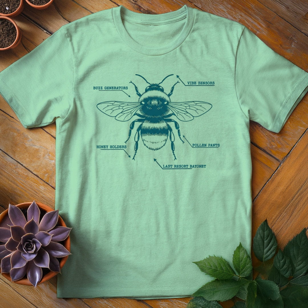 Bee Anatomy Tee T-Shirt Mint Green / S