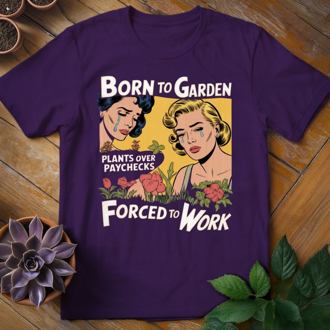 Born to Garden T-Shirt Purple / S