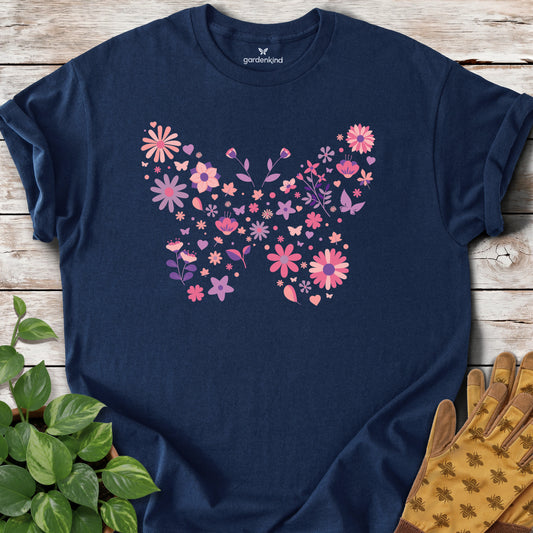 Butterfly Tee, Navy