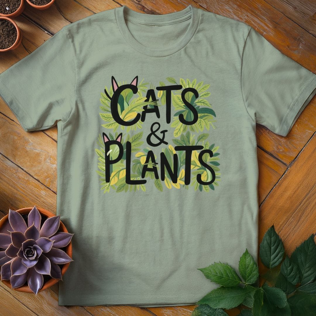 Cats & Plants Tee T-Shirt Sage / XL