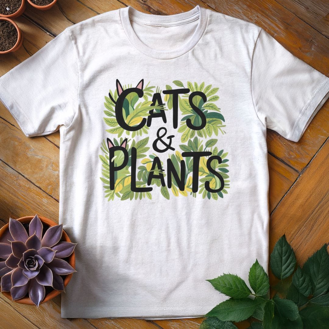 Cats & Plants Tee T-Shirt White / S