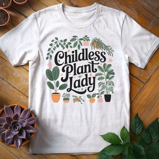 Childless Plant Lady T-Shirt White / S