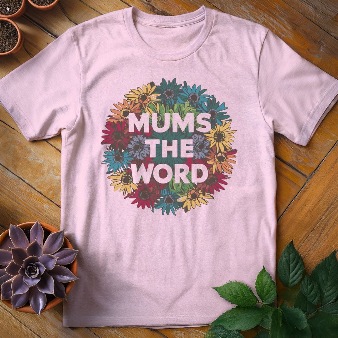 Chrysanthemums the Word Tee T-Shirt Light Pink / S