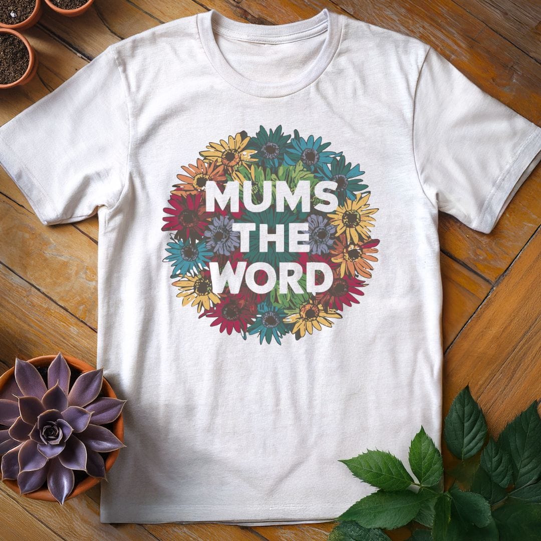 Chrysanthemums the Word Tee T-Shirt White / S