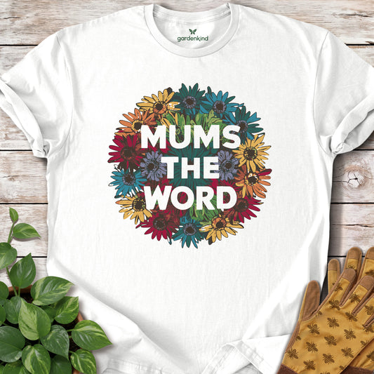Chrysanthemums the Word Tee, White