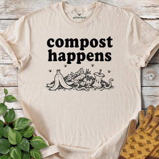 Compost Happens Tee, Natural