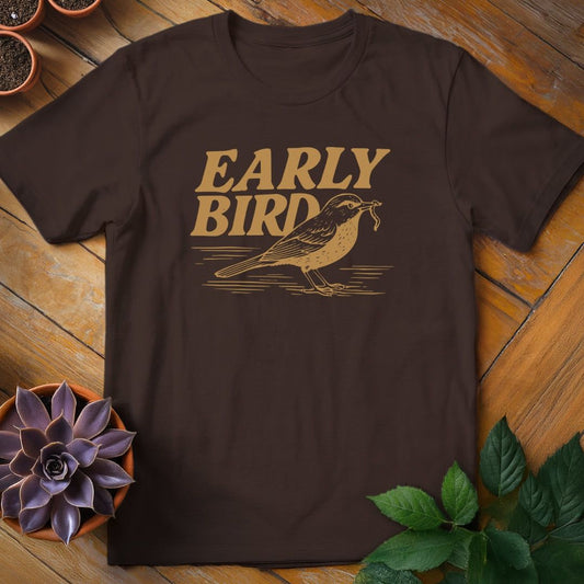 Early Bird Tee T-Shirt Dark Chocolate / S