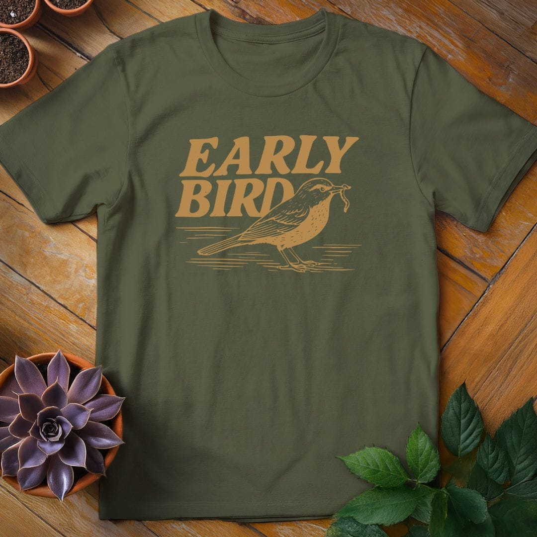 Early Bird Tee T-Shirt Military Green / S