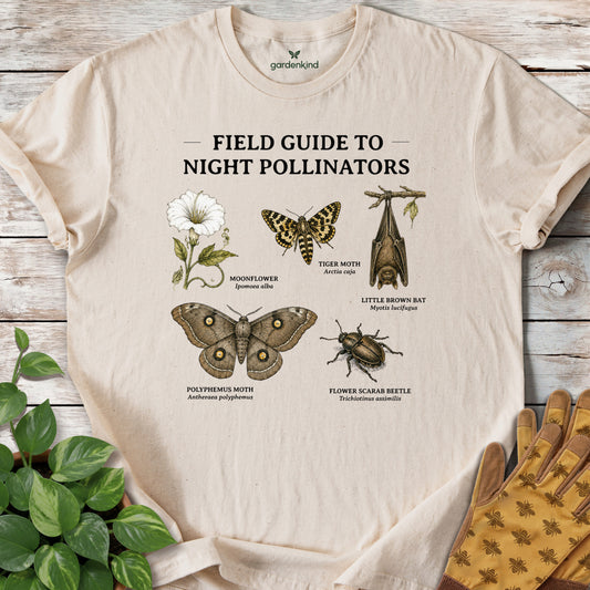 Field Guide to Night Pollinators Tee, Natural