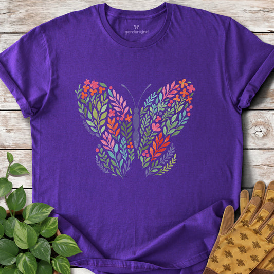 Flower Butterfly Tee, Purple