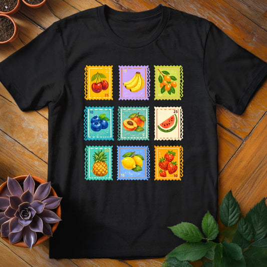 Fruit Stamps Tee T-Shirt Black / S