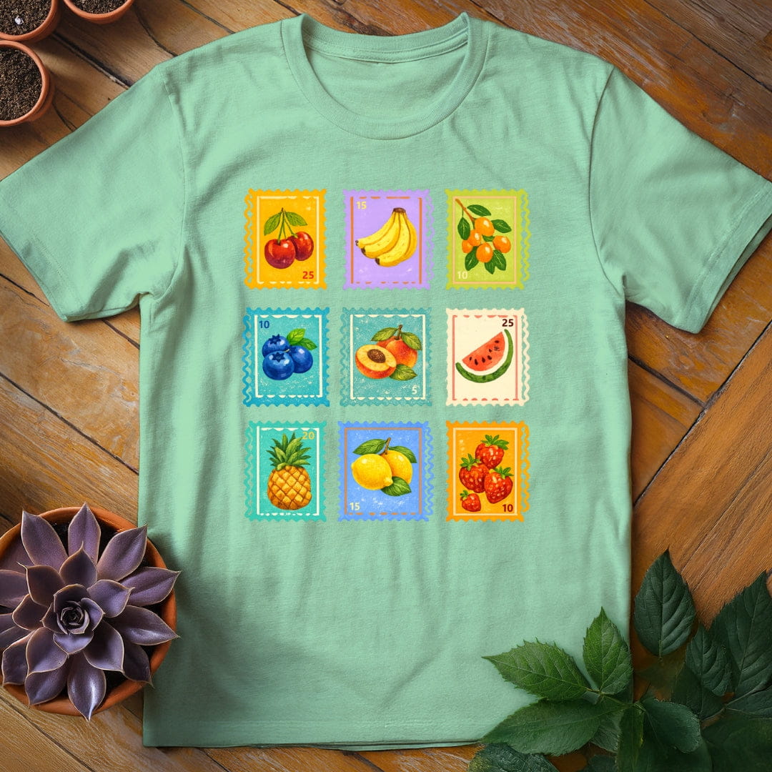 Fruit Stamps Tee T-Shirt Mint Green / S