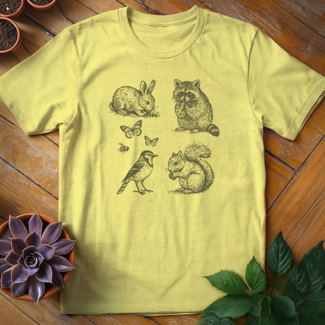 Garden Animals Tee T-Shirt Cornsilk / S
