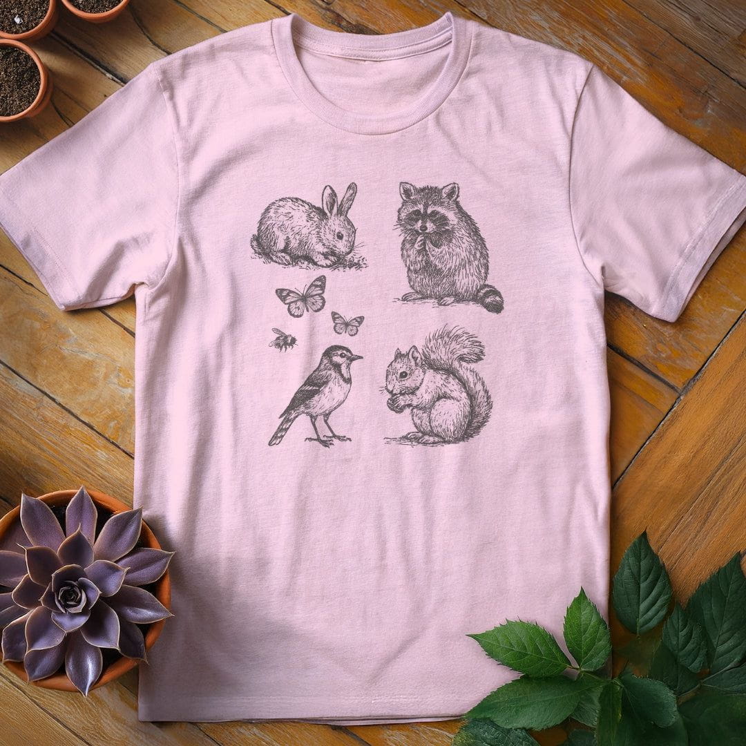 Garden Animals Tee T-Shirt Light Pink / S