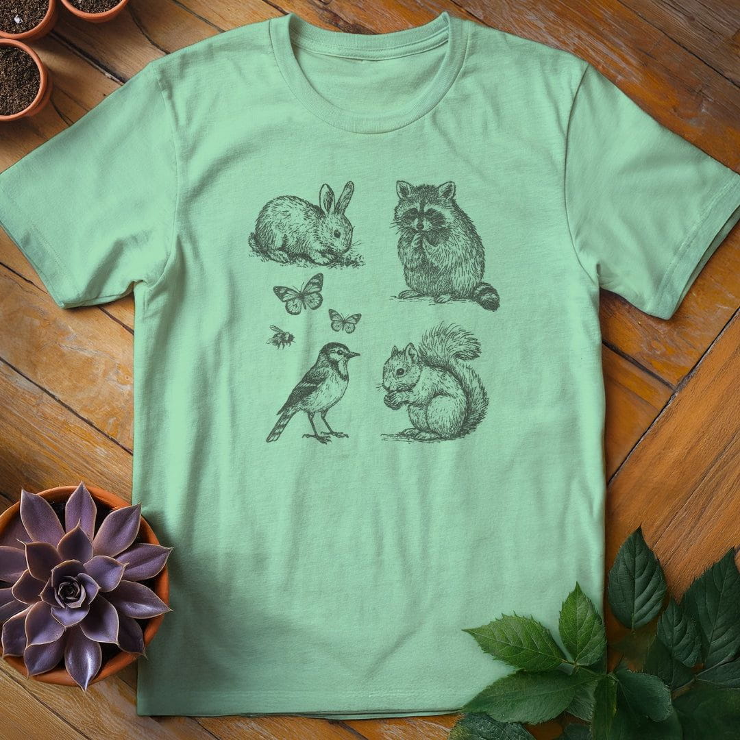 Garden Animals Tee T-Shirt Mint Green / S