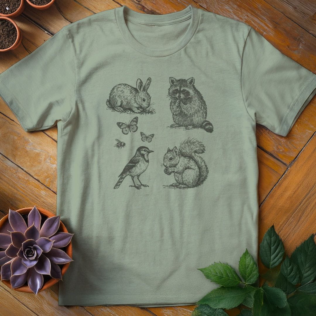 Garden Animals Tee T-Shirt Sage / S