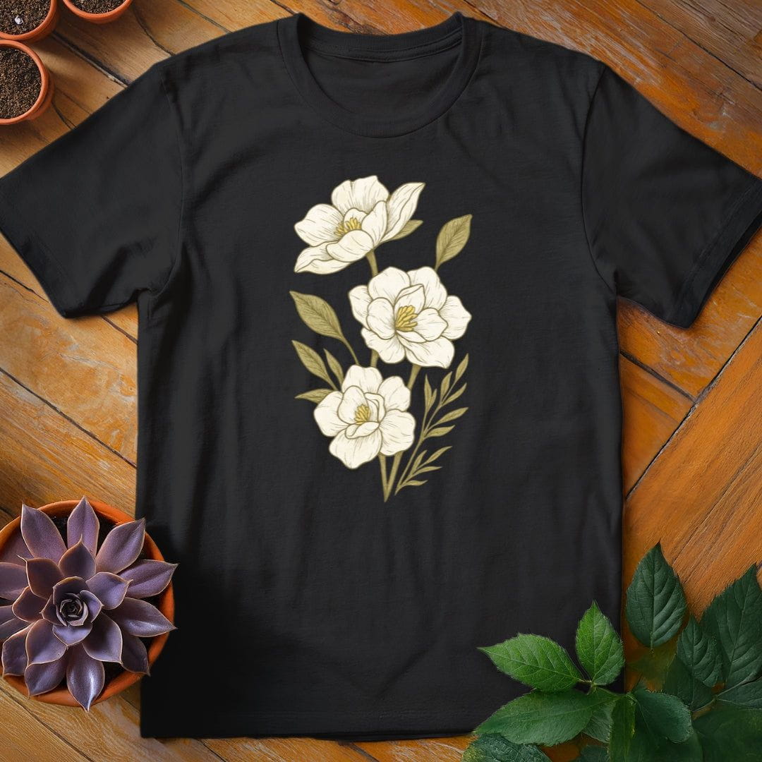 Gardenias Tee T-Shirt Black / S