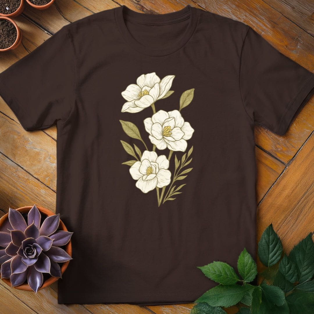 Gardenias Tee T-Shirt Dark Chocolate / S