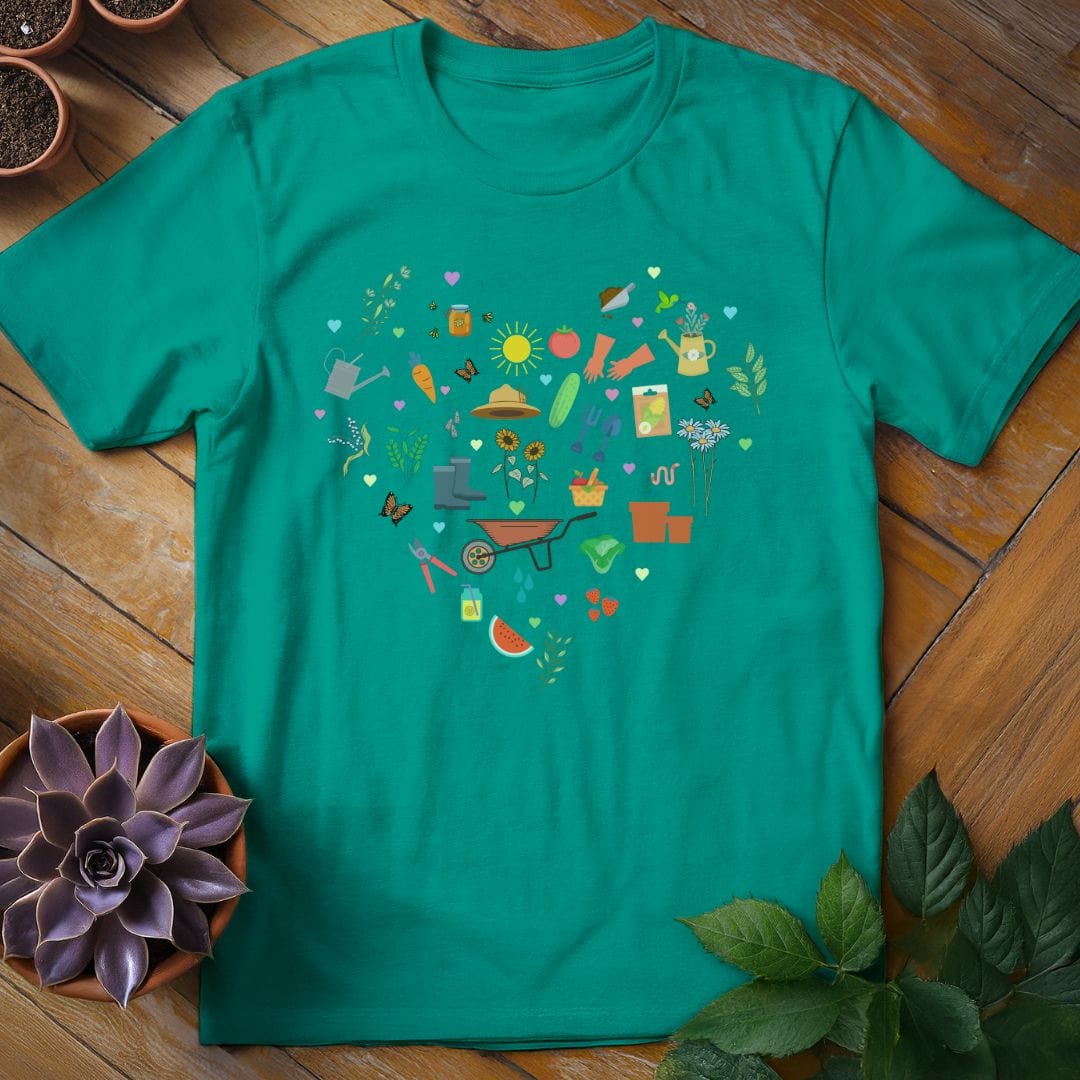 Gardening Heart Tee T-Shirt Jade Dome / S