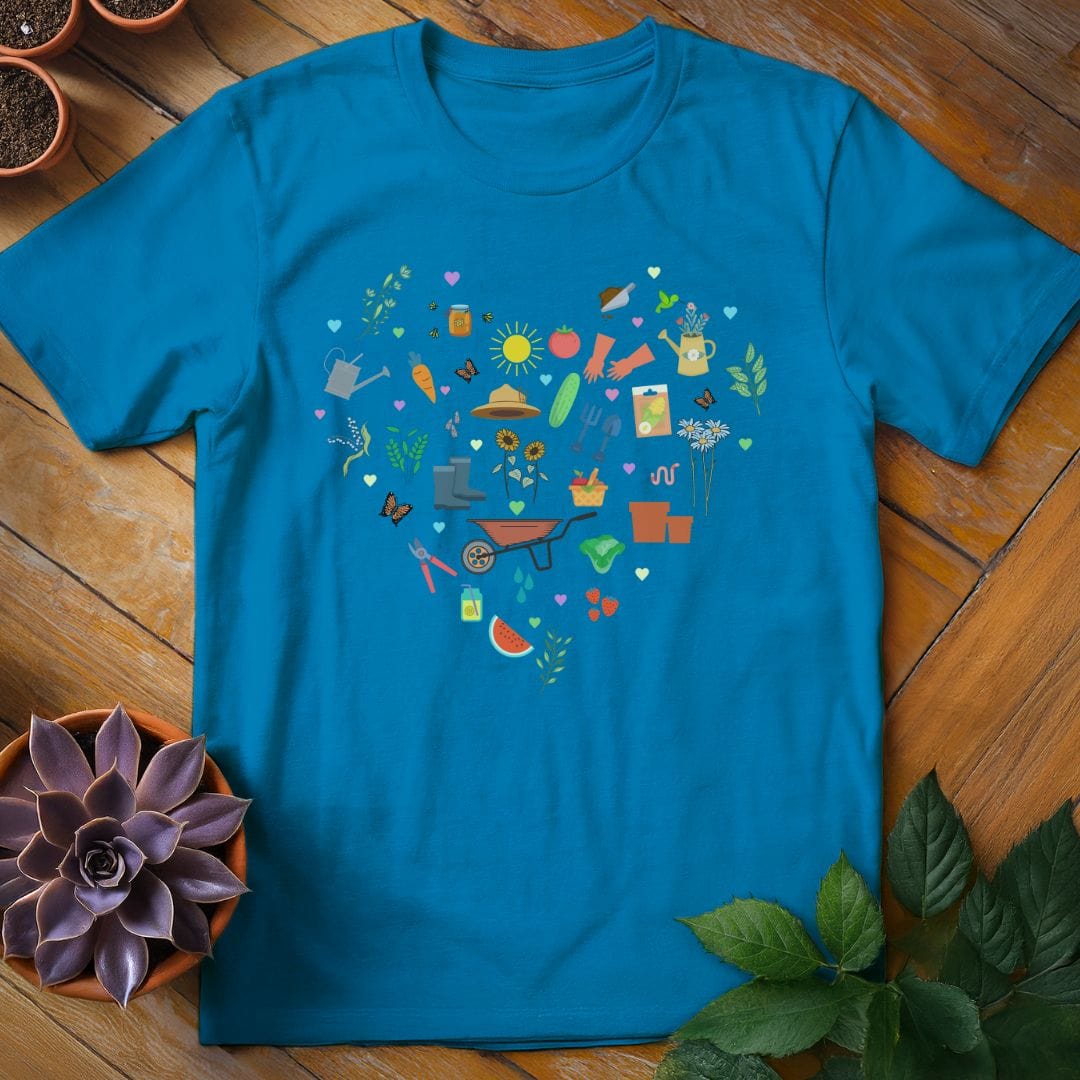 Gardening Heart Tee T-Shirt Sapphire / S