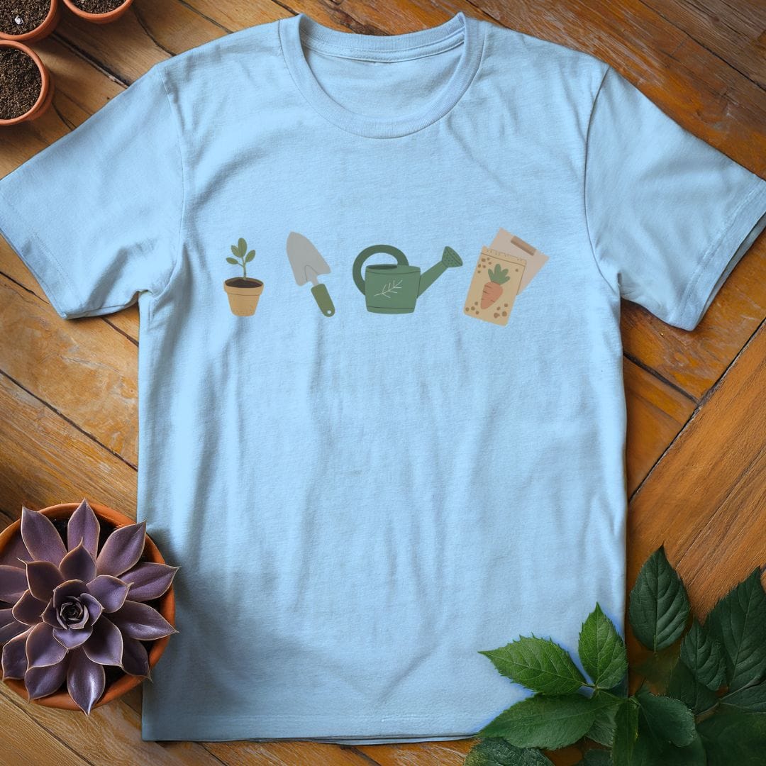 Gardening Ingredients Tee T-Shirt Light Blue / S