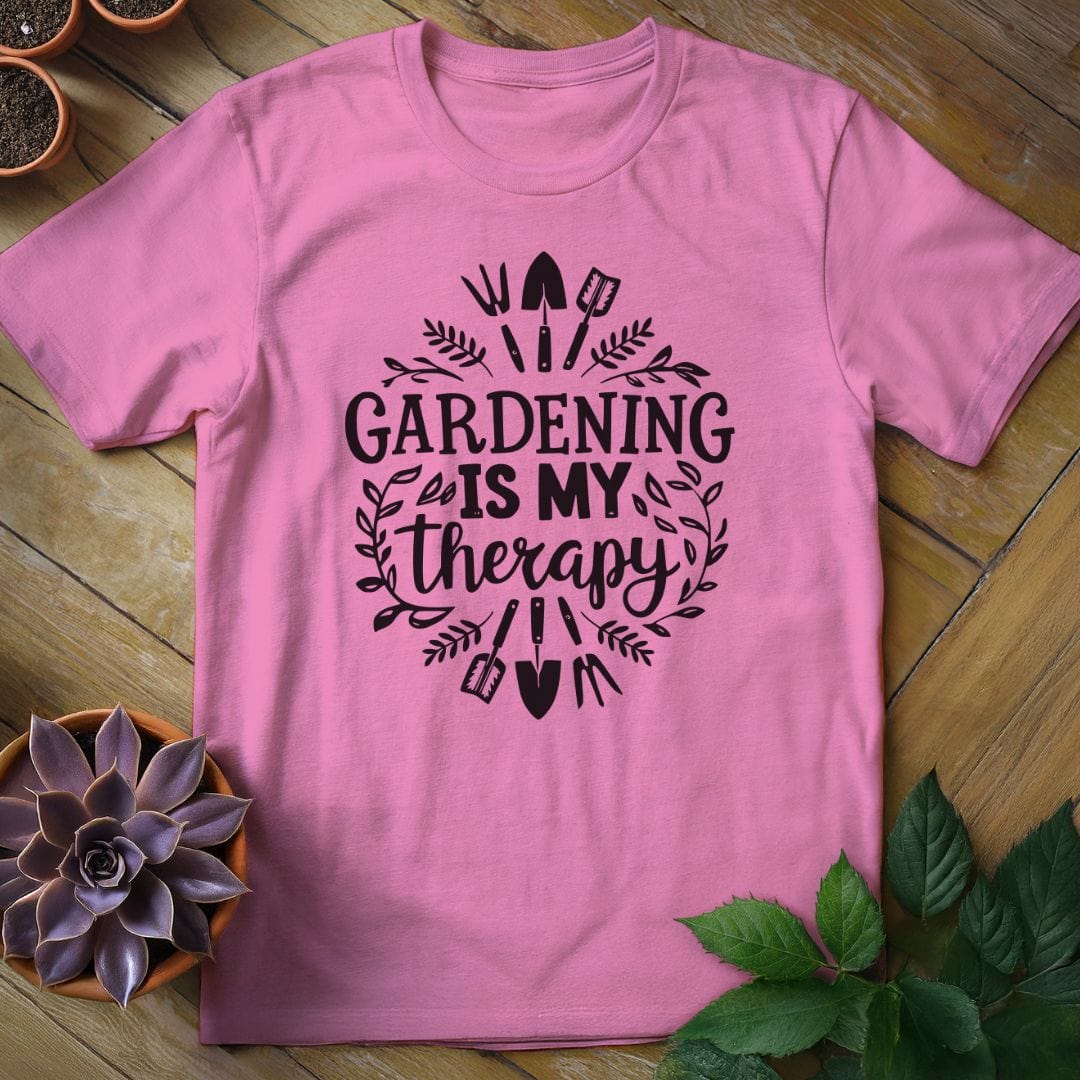 Gardening is My Therapy Tee T-Shirt Azalea / S