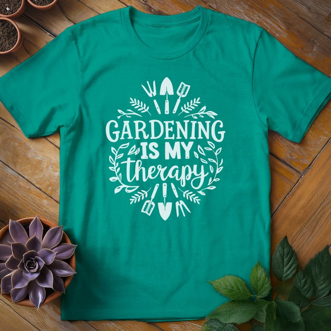 Gardening is My Therapy Tee T-Shirt Jade Dome / S
