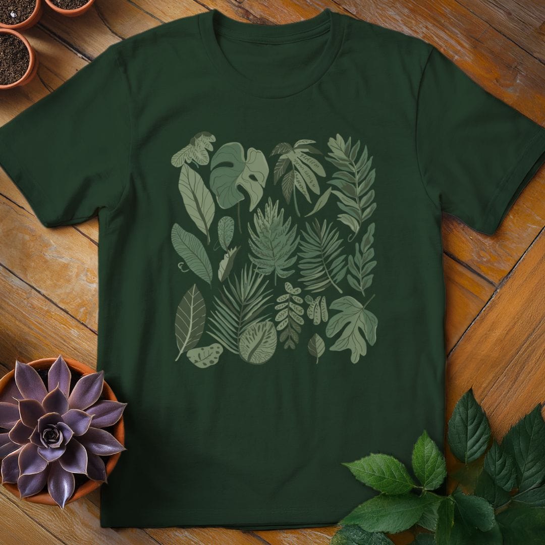 Green Leaves Tee T-Shirt Forest Green / S