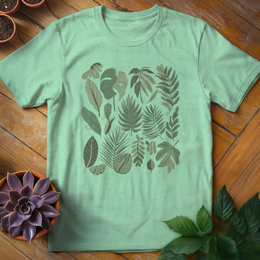 Green Leaves Tee T-Shirt Mint Green / S