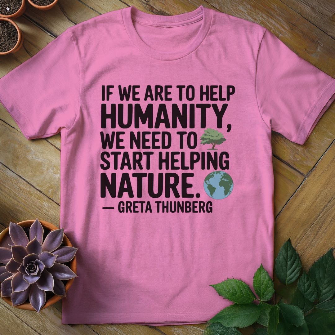 Greta Thunberg Quote Tee T-Shirt Azalea / S