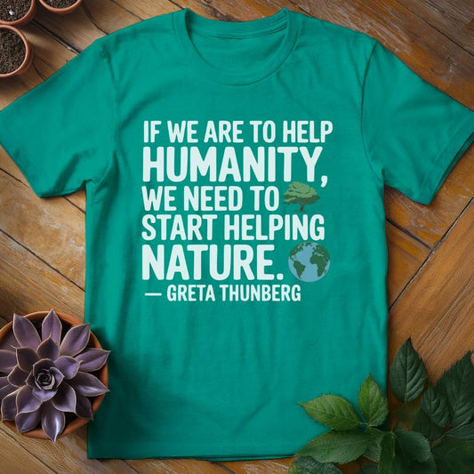 Greta Thunberg Quote Tee T-Shirt Jade Dome / S