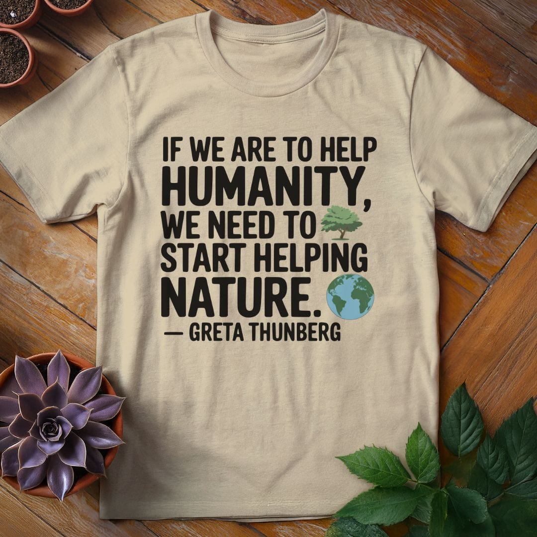 Greta Thunberg Quote Tee T-Shirt Sand / S