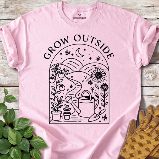 Grow Outside Tee, Light Pink