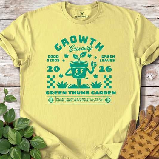 Growth Greenery Tee, Cornsilk