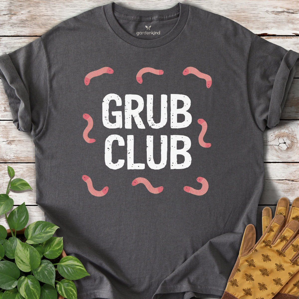 Grub Club Tee, Charcoal