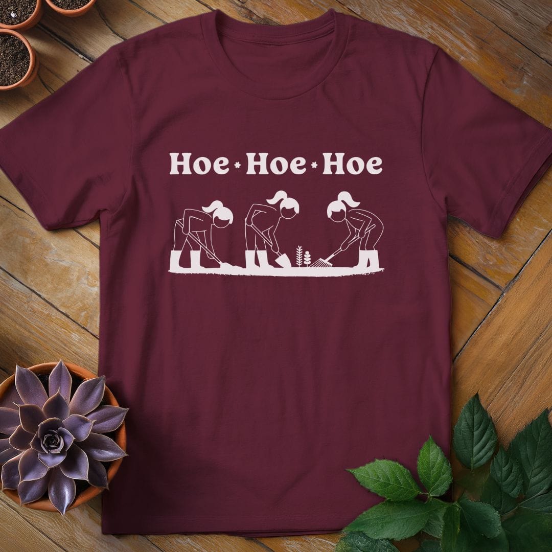 Hoe Hoe Hoe Tee T-Shirt Maroon / S