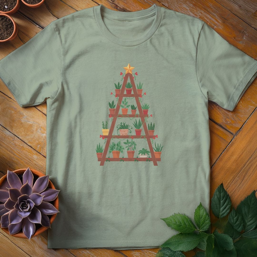 Houseplant Christmas Tree Tee T-Shirt Sage / XL