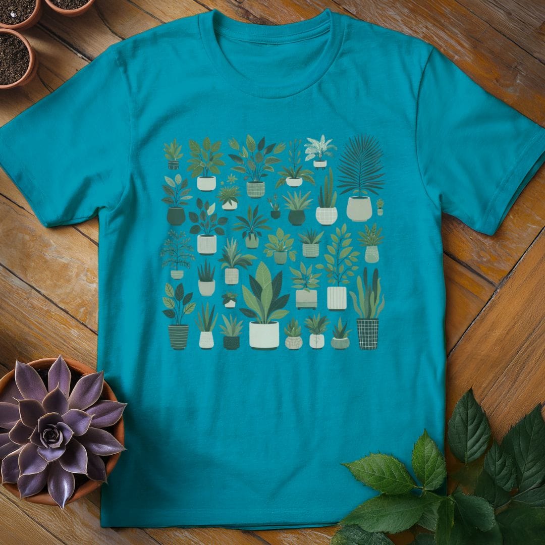 Houseplants Tee T-Shirt Tropical Blue / S