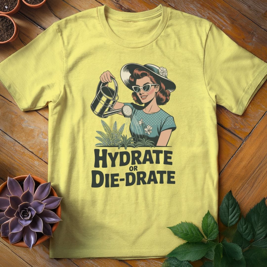 Hydrate or Die-Drate Tee T-Shirt Cornsilk / S