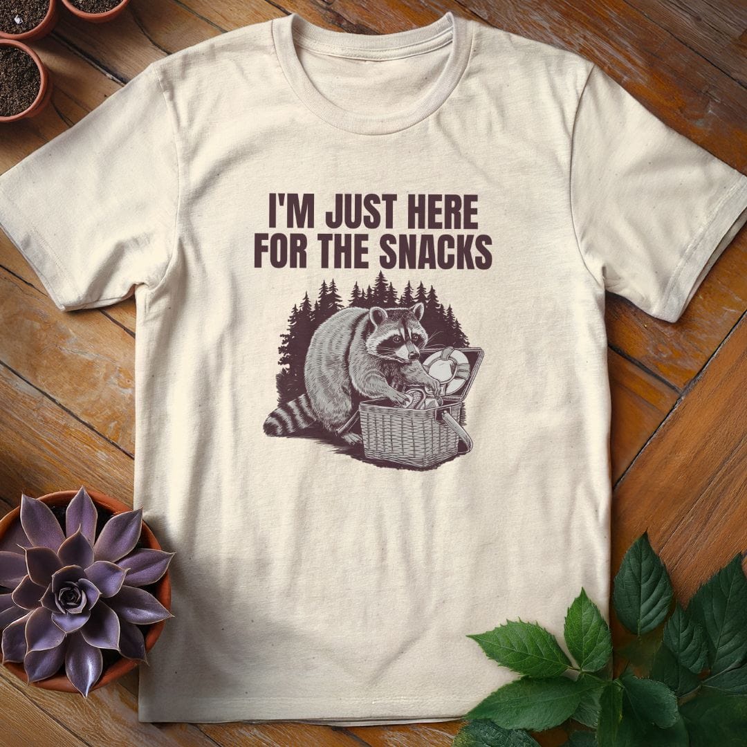 I'm Just Here for the Snacks Tee T-Shirt Natural / S