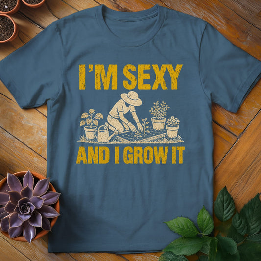 I'm Sexy and I Grow It Tee T-Shirt Indigo Blue / S