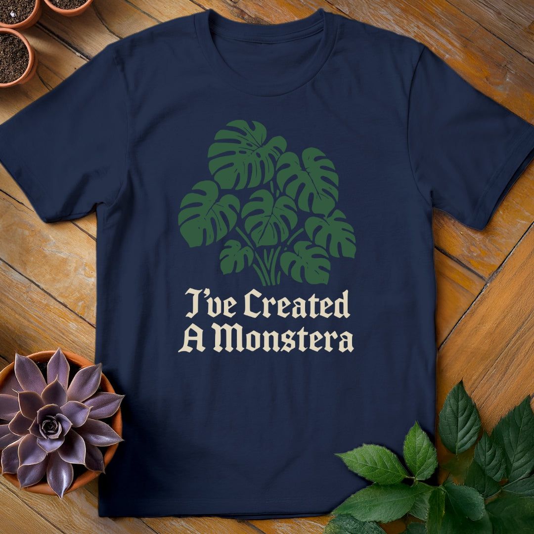 I've Created a Monstera Tee T-Shirt Navy / S