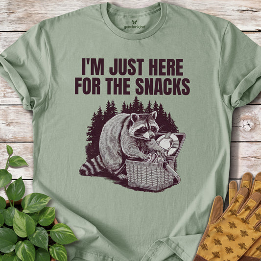 I'm Just Here for the Snacks Tee, Sage