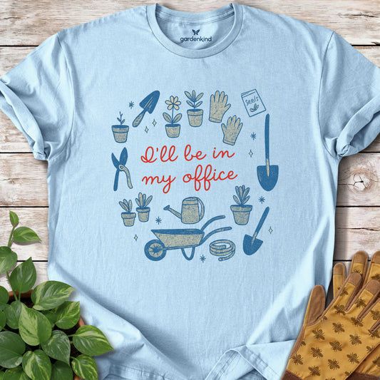 In My Office Tee, Light Blue