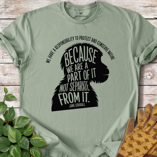 Jane Goodall Quote Tee, Sage