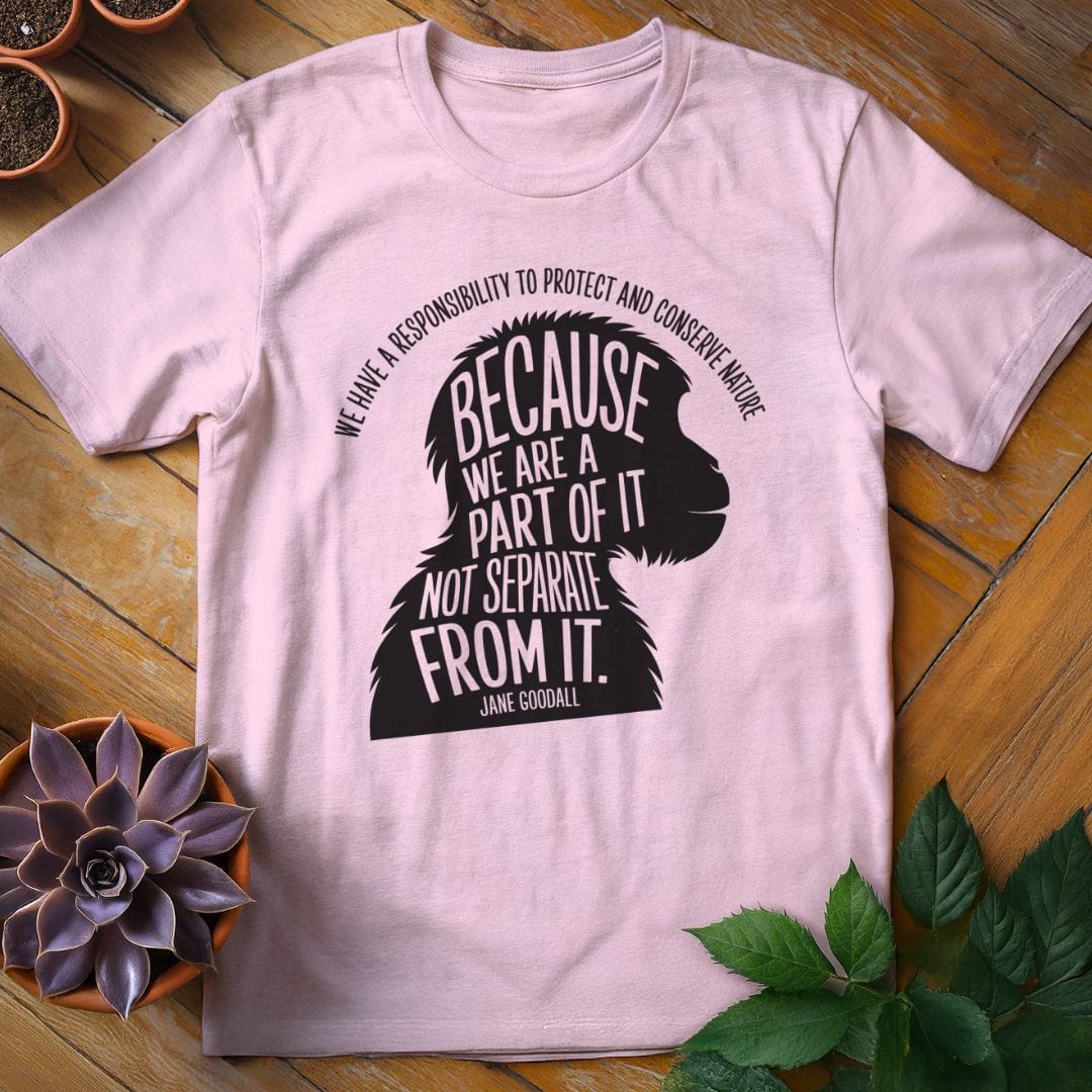 Jane Goodall Quote Tee T-Shirt Light Pink / S
