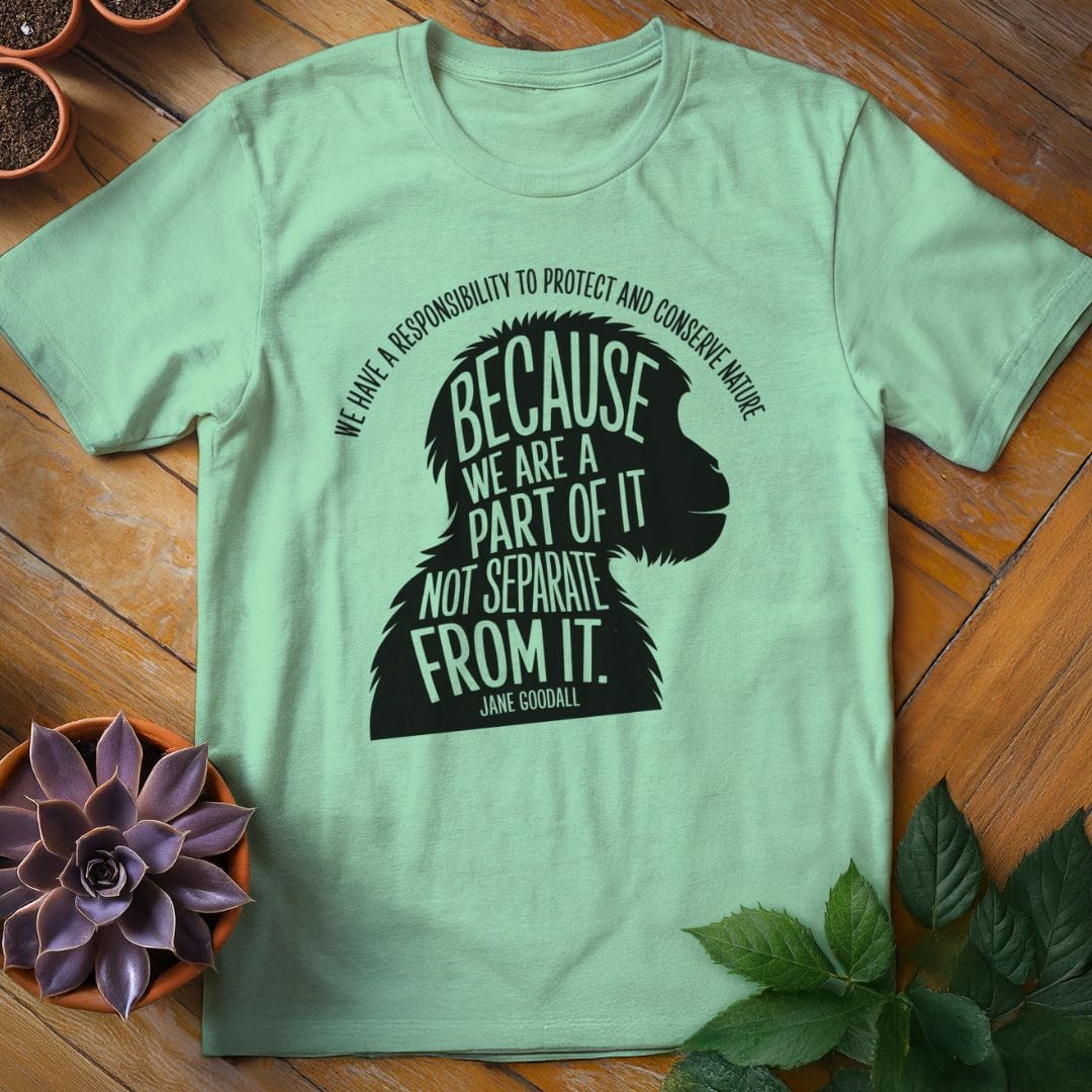 Jane Goodall Quote Tee T-Shirt Mint Green / S