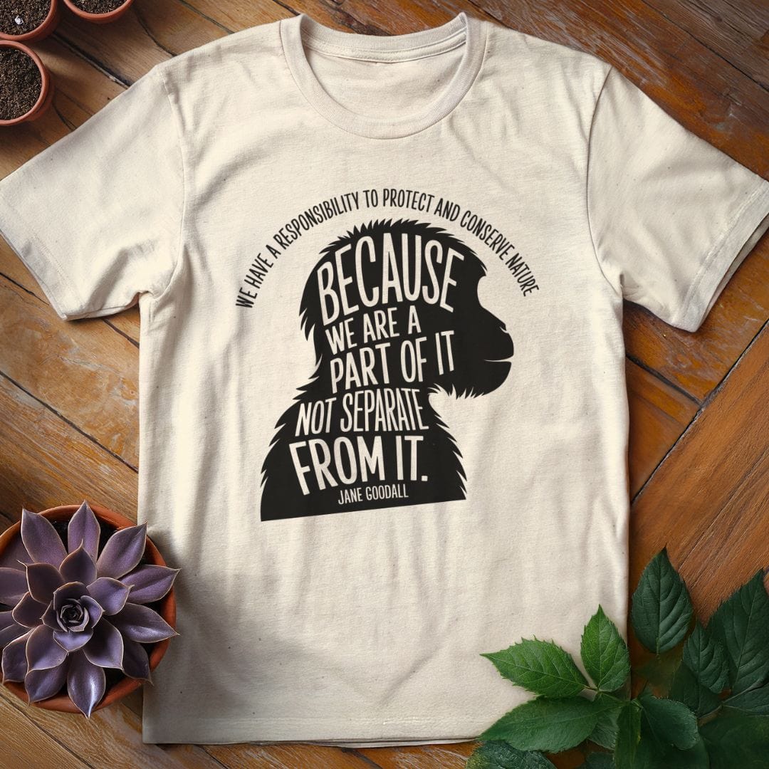 Jane Goodall Quote Tee T-Shirt Natural / S