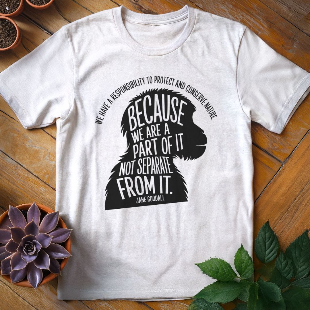 Jane Goodall Quote Tee T-Shirt White / S
