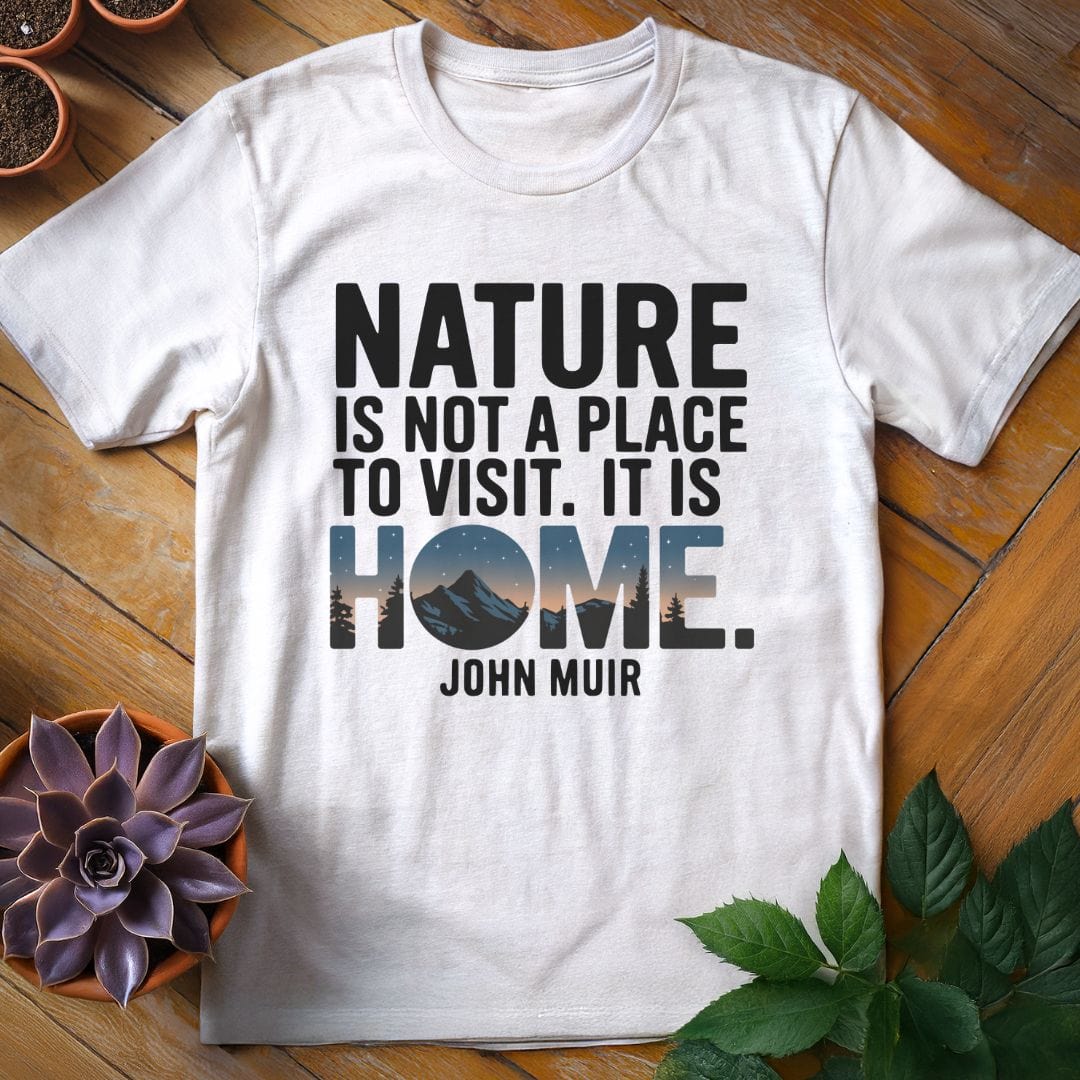 John Muir Quote Tee T-Shirt White / S